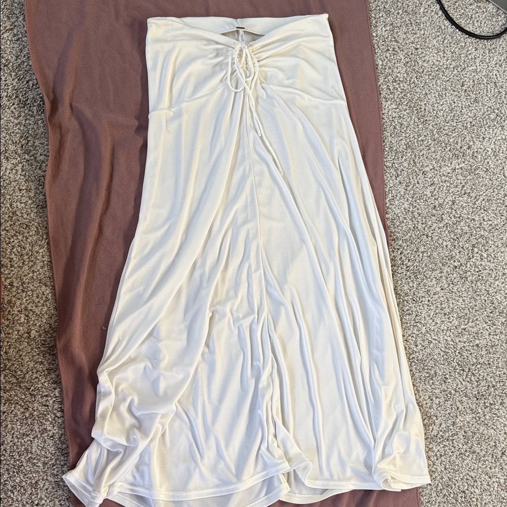 Free People White Maxi Skirt/Midi Dress